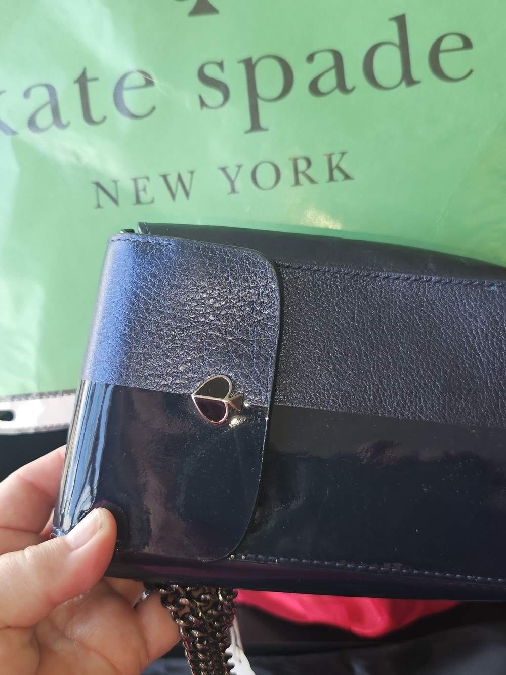 kate spade Navy Patent & Leather Crossbody Bag